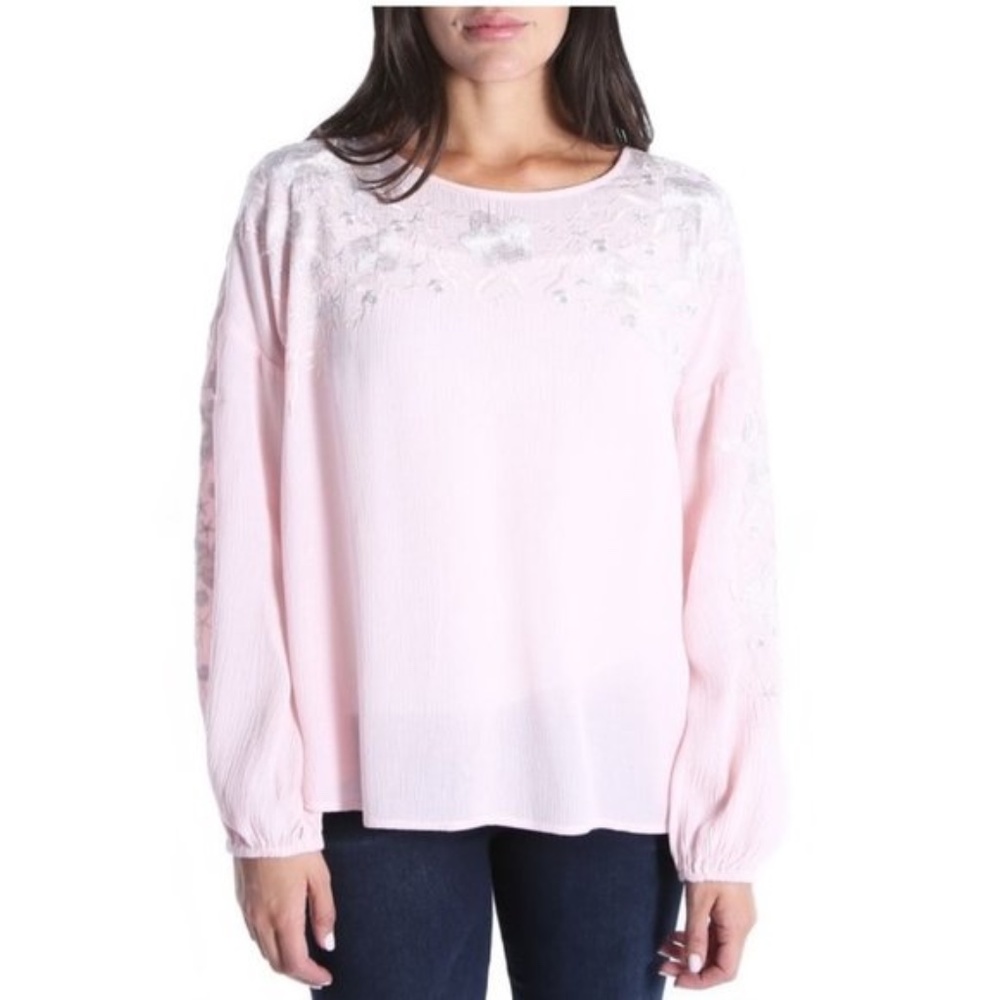 KUT from the Kloth Ailiana Embroidered Blouse